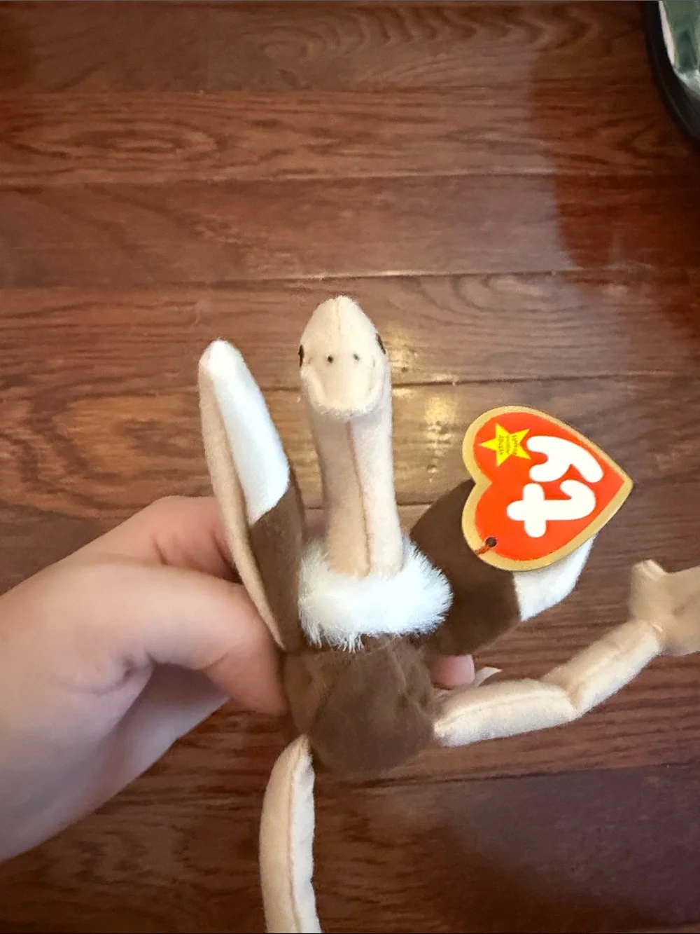 Ty Brown and Cream Plush Bird Dog Toy